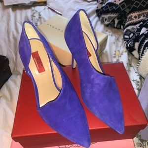Cobalt blue suede heels
